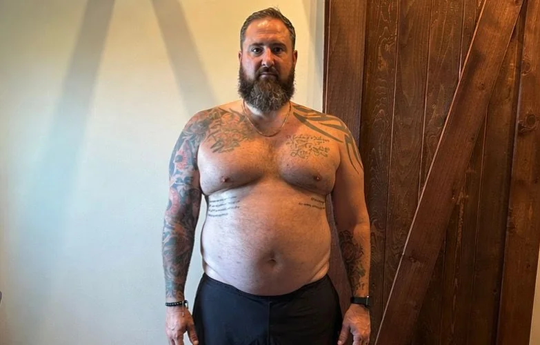 Charlie before his health transformation